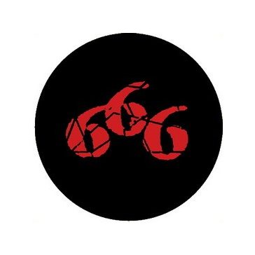 666 (jelvény, 2,5 cm)