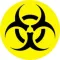 BIOHAZARD (jelvény, 2,5 cm)