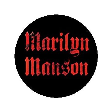 MARILYN MANSON: Logo (jelvény, 2,5 cm)