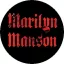 MARILYN MANSON: Logo (jelvény, 2,5 cm)