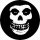 MISFITS: Skull (jelvény, 2,5 cm)