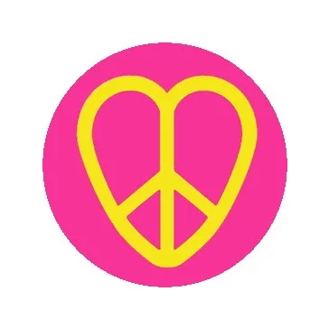 PEACE: Sziv (jelvény, 2,5 cm)