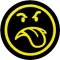 SMILEY: Nyelv (jelvény, 2,5 cm)