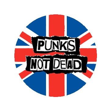 PUNKS NOT DEAD - Flag (jelvény, 2,5 cm)