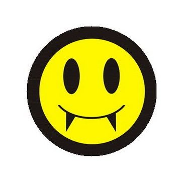 GOTH SMILEY (jelvény, 2,5 cm)