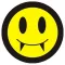 GOTH SMILEY (jelvény, 2,5 cm)
