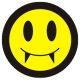 GOTH SMILEY (jelvény, 2,5 cm)