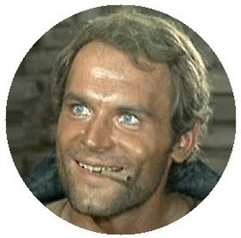 TERENCE HILL: Vigyor (jelvény, 2,5 cm)
