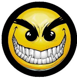 SMILEY: Gonosz (jelvény, 2,5 cm)