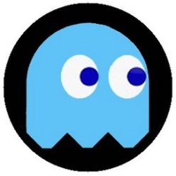 PAC-MAN: kék (jelvény, 2,5 cm)