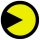 PAC-MAN: sárga (jelvény, 2,5 cm)