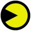 PAC-MAN: sárga (jelvény, 2,5 cm)