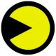 PAC-MAN: sárga (jelvény, 2,5 cm)