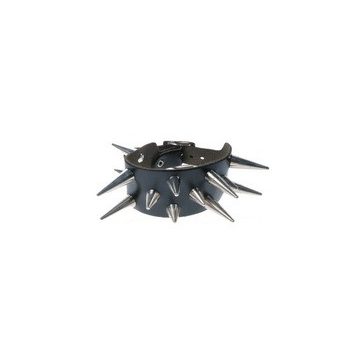   2 soros, bőr csuklószorító (1,5cm és 3cm-es kúpszegecs)