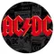 AC/DC: Logo Red (jelvény, 2,5 cm)
