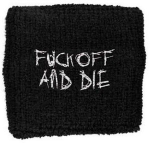 DARKTHRONE: Fuck Off  (frottír csuklószorító)