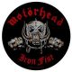 MOTORHEAD: Iron Fist (hátfelvarró / backpatch)