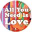ALL YOU NEED IS LOVE (jelvény, 2,5 cm)