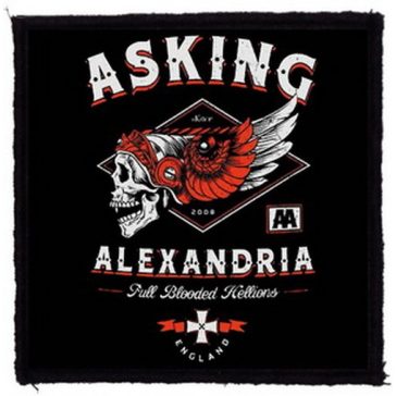   ASKING ALEXANDRIA: Full Blooded (9,5 cm x 9,5 cm) (felvarró)