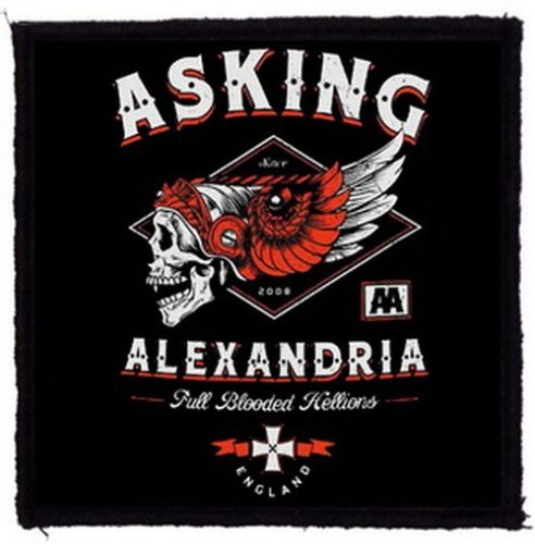 ASKING ALEXANDRIA: Full Blooded (9,5 cm x 9,5 cm) (felvarró)
