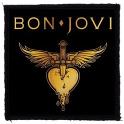 BON JOVI: Heart (9,5 cm x 9,5 cm) (felvarró)