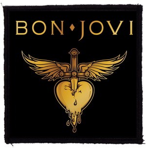 BON JOVI: Heart (9,5 cm x 9,5 cm) (felvarró)