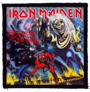 IRON MAIDEN: Number Of The Beast (9,5 cm x 9,5 cm) (felvarró)