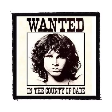 JIM MORRISON: Wanted (9,5 cm x 9,5 cm) (felvarró)
