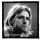 KURT COBAIN: Portrait FF (9,5 cm x 9,5 cm) (felvarró)