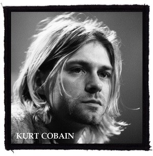 KURT COBAIN: Portrait FF (9,5 cm x 9,5 cm) (felvarró)