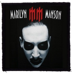 MARILYN MANSON: MM (9,5 cm x 9,5 cm) (felvarró)