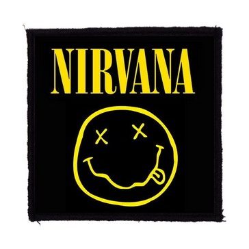 NIRVANA: Smiley (9,5 cm x 9,5 cm) (felvarró)