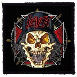 SLAYER: Skull (9,5 cm x 9,5 cm) (felvarró)