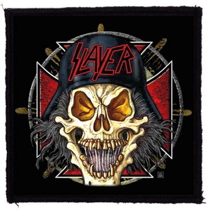 SLAYER: Skull (9,5 cm x 9,5 cm) (felvarró)