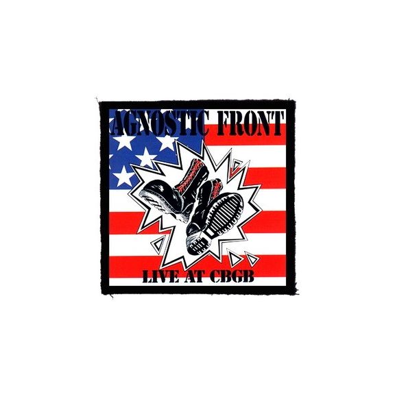 AGNOSTIC FRONT: Live At CBGB (9,5 cm x 9,5 cm) (felvarró) AGNOSTIC FRONT: Live At CBGB (9,5 cm x 9,5 cm) (felvarró)