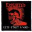 EXPLOITED: Let's Start A War (9,5 cm x 9,5 cm) (felvarró)