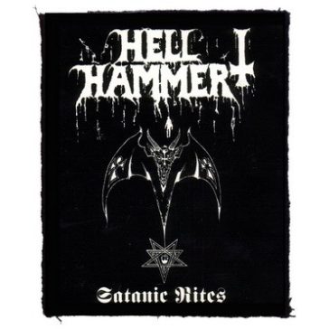 HELLHAMMER: Satanic Rites (7,5 cm x 9,5 cm) (felvarró)