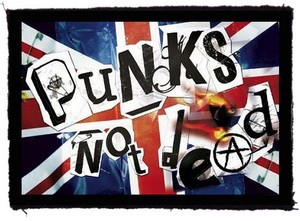 PUNKS NOT DEAD - Flag (9,5 cm x 6,5 cm) (felvarró)