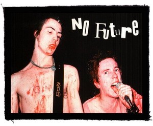 SEX PISTOLS: No Future (9,5 cm x 7,5 cm) (felvarró)
