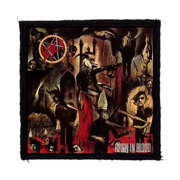 SLAYER: Reign In Blood (9,5 cm x 9,5 cm) (felvarró)