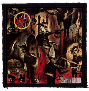 SLAYER: Reign In Blood (9,5 cm x 9,5 cm) (felvarró)