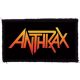 ANTHRAX: Logo (9,5 cm x 4,5 cm) (felvarró)