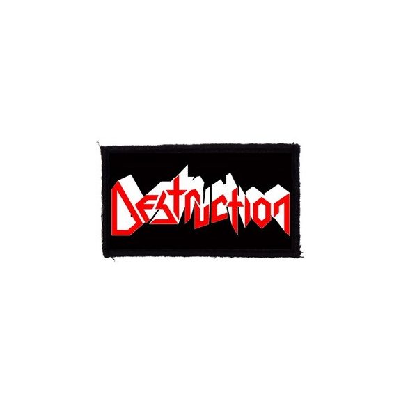 DESTRUCTION: Logo (9,5 cm x 4,5 cm) (felvarró) DESTRUCTION: Logo (9,5 cm x 4,5 cm) (felvarró)