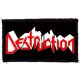DESTRUCTION: Logo (9,5 cm x 4,5 cm) (felvarró)