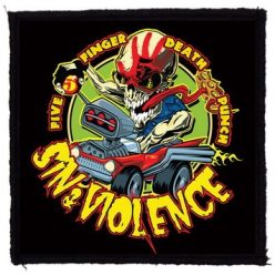 FIVE FINGER DEATH PUNCH: Sin (9,5 cm x 9,5 cm) (felvarró)