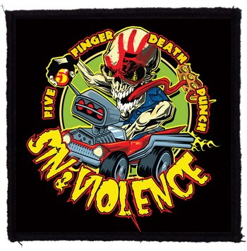 FIVE FINGER DEATH PUNCH: Sin (9,5 cm x 9,5 cm) (felvarró)