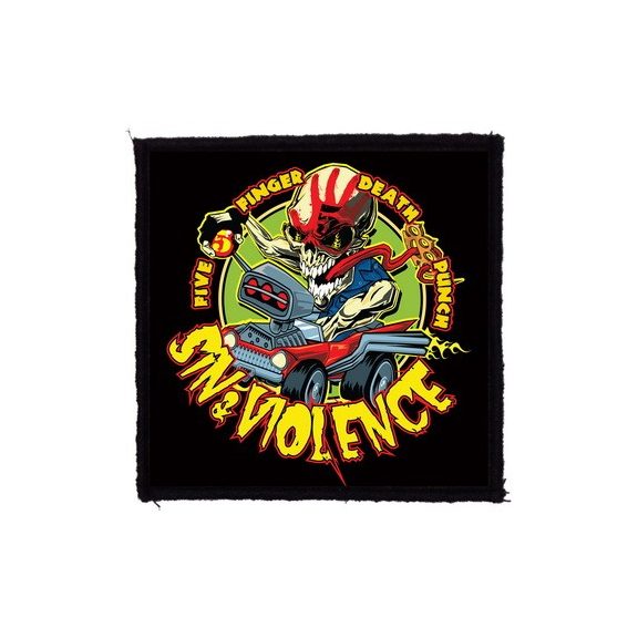 FIVE FINGER DEATH PUNCH: Sin (9,5 cm x 9,5 cm) (felvarró) FIVE FINGER DEATH PUNCH: Sin (9,5 cm x 9,5 cm) (felvarró)
