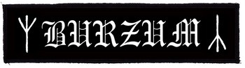 BURZUM: Logo Superstrip (22 cm x 5 cm) (felvarró)