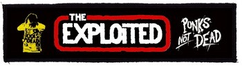 EXPLOITED: Logo Punks Not Dead Superstrip (22 cm x 5 cm) (felvarró)