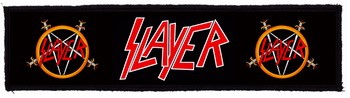 SLAYER: Logo Superstrip (22 cm x 5 cm) (felvarró)